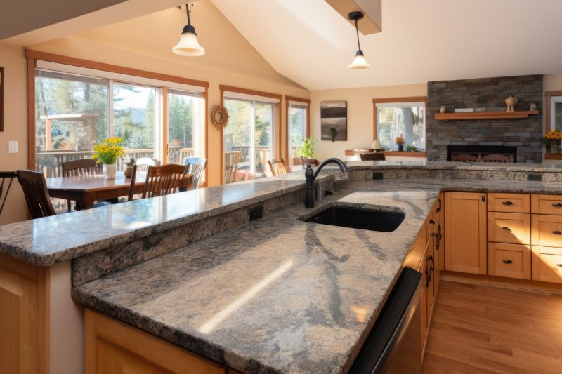 Rustic Kitchen with Natural Granite